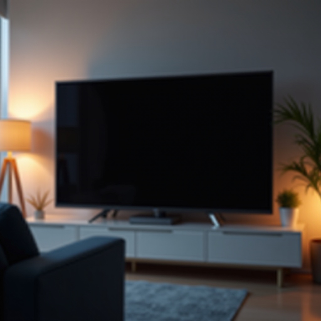 czarny ekran telewizora Philips