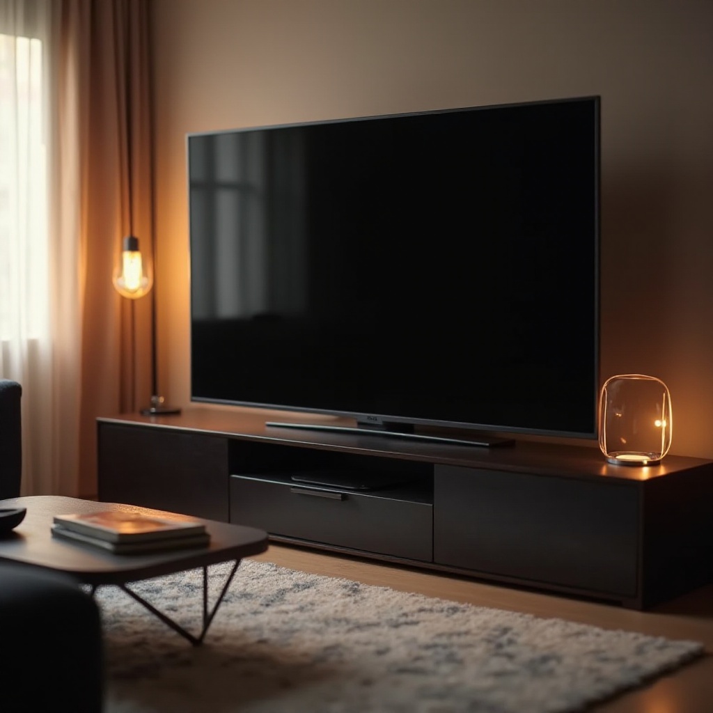 Philips-television musta näyttö