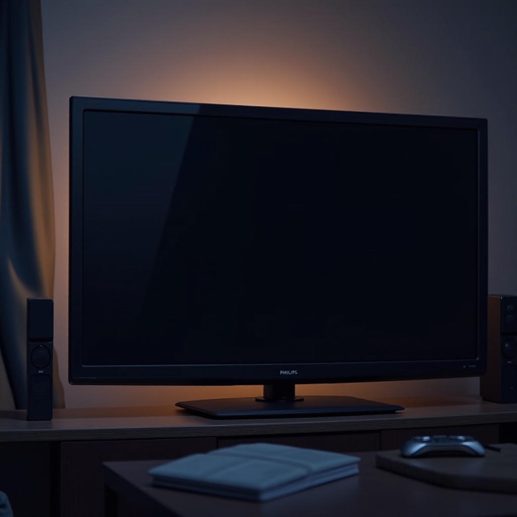 Philips tv zwart scherm