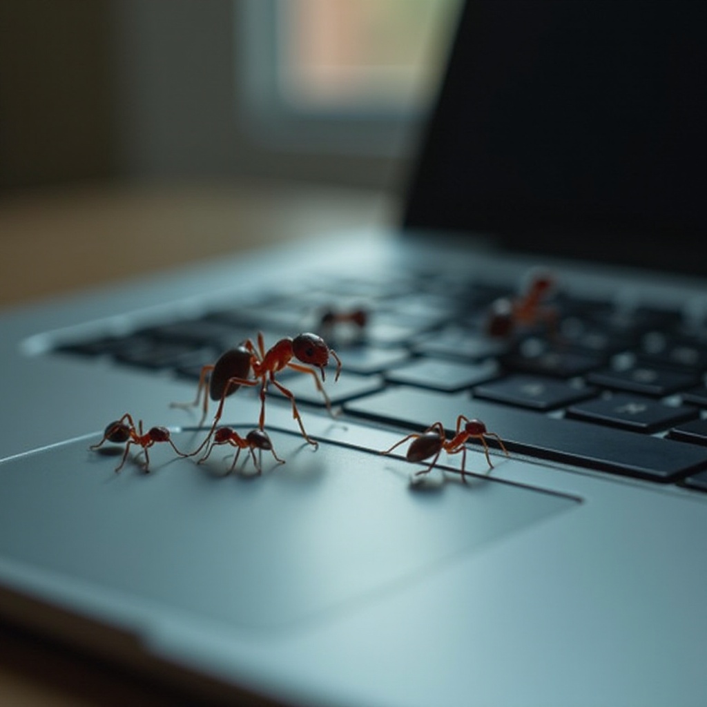 노트북 안의 개미를 제거하는 방법