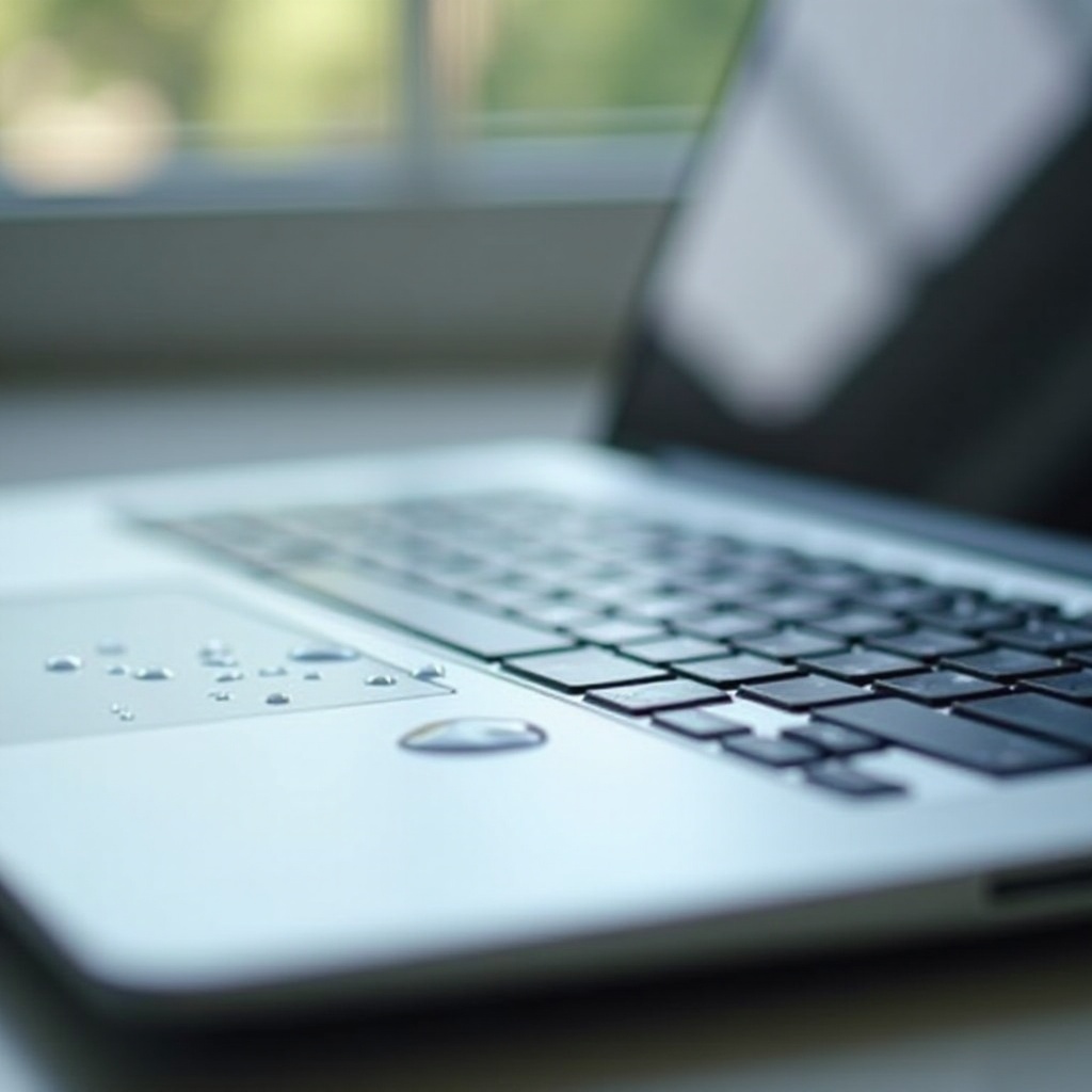 menumpahkan air di laptop