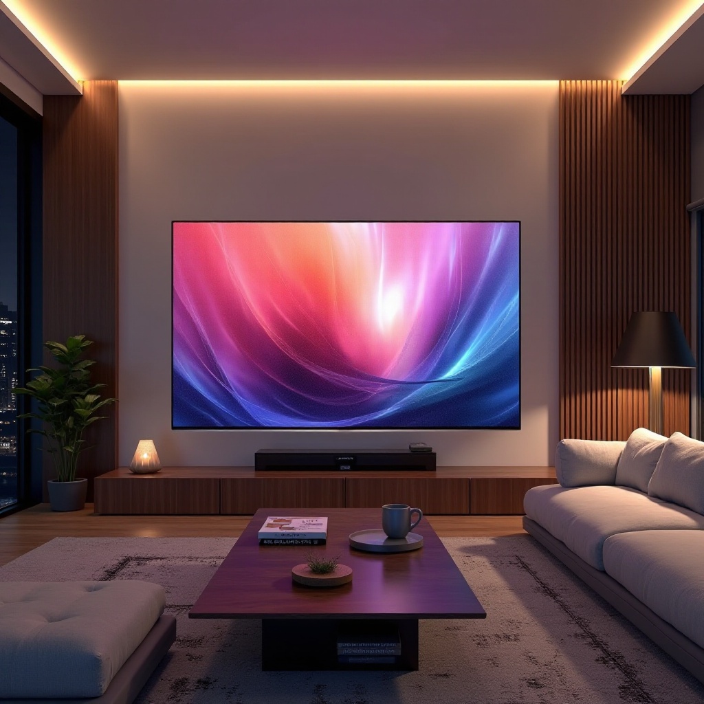 สมาร์ททีวีพร้อมขาตั้งกลาง