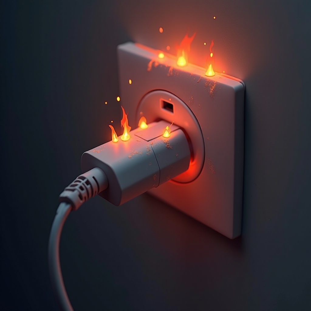 Telefoonoplader is erg heet