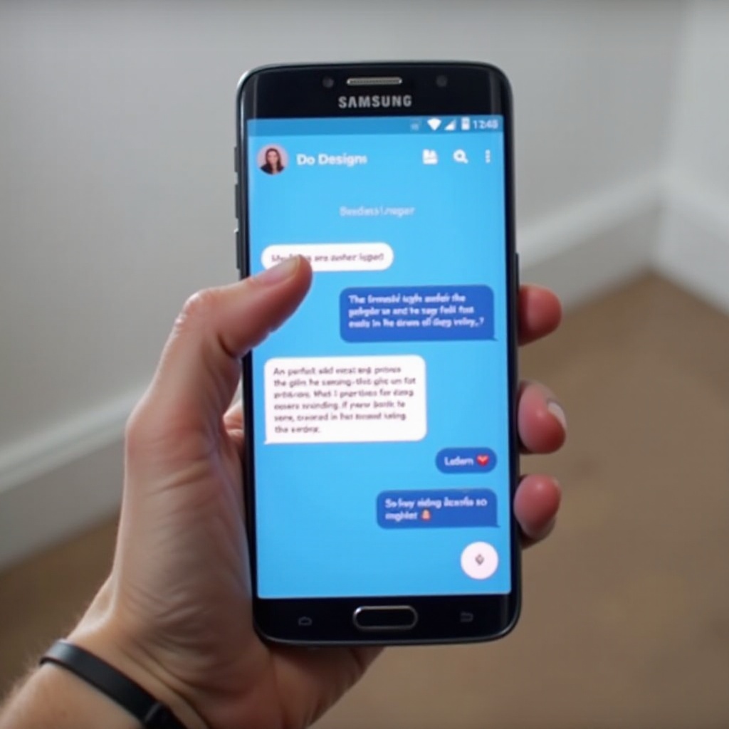 문자 메시지를 새 삼성 전화로 전송