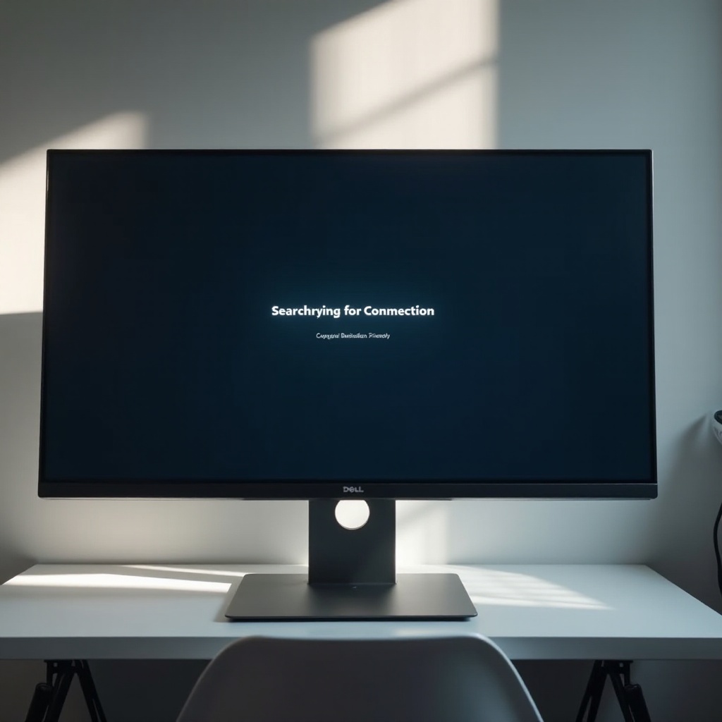 Dell-näyttö etsii jatkuvasti yhteyttä valmiustilassa