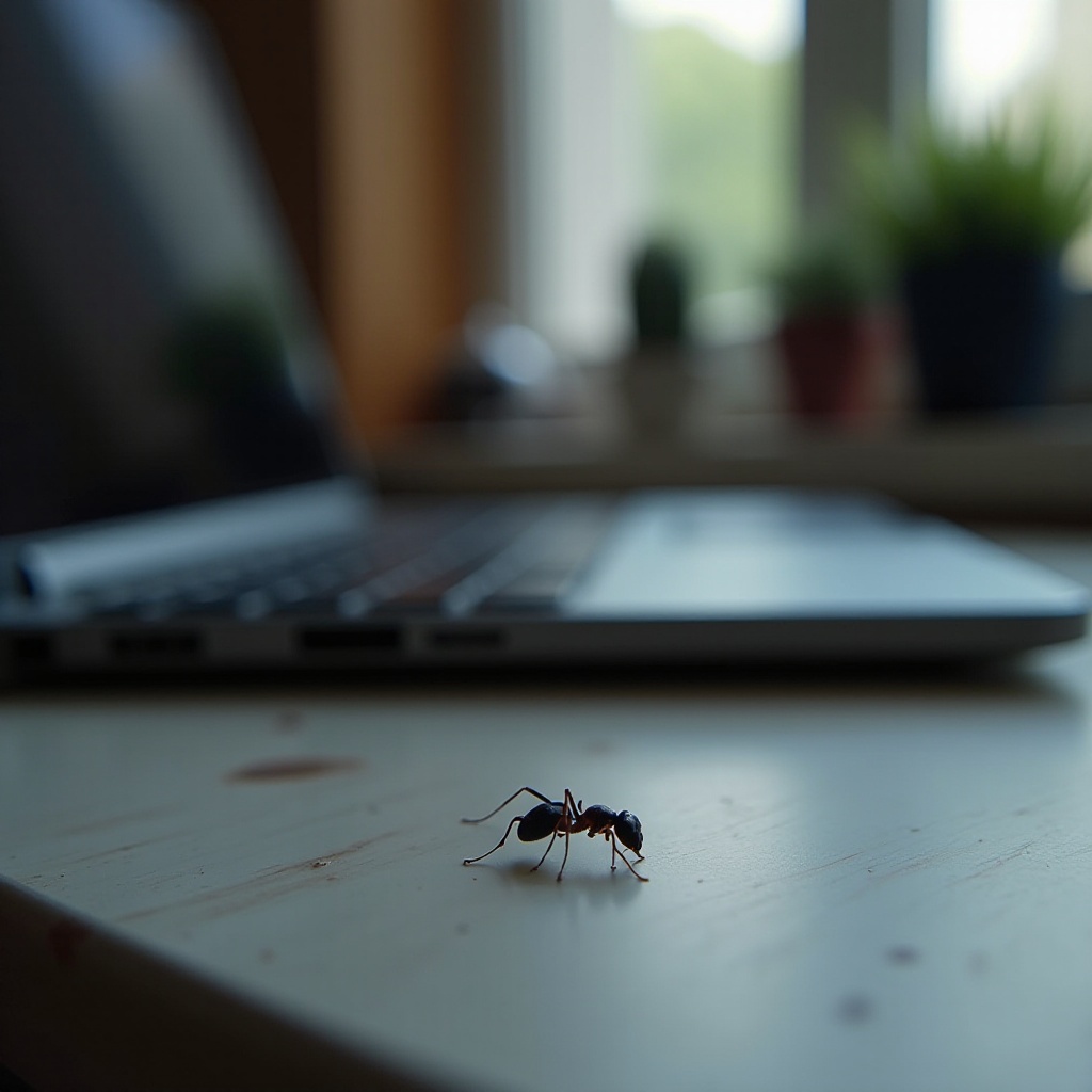 jak usunąć mrówki z wnętrza laptopa