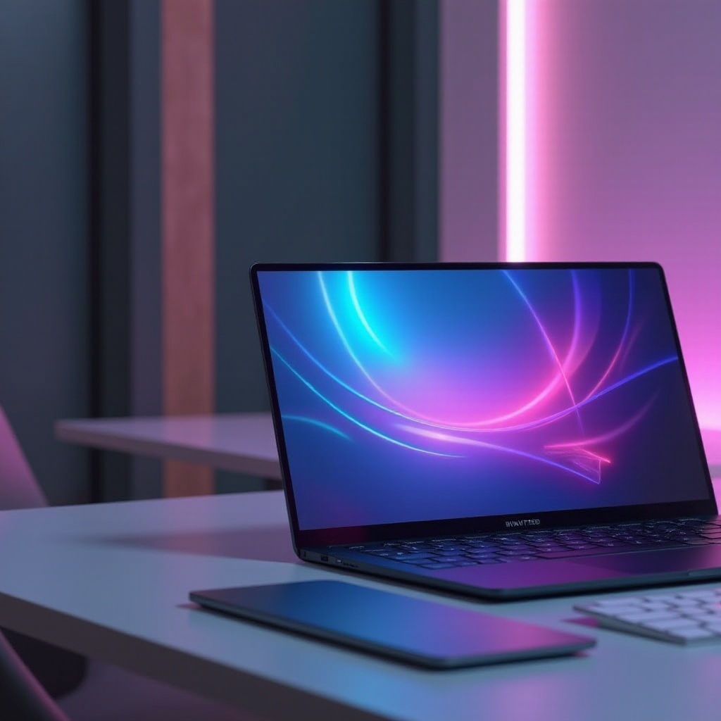 laptop, jossa OLED-näyttö