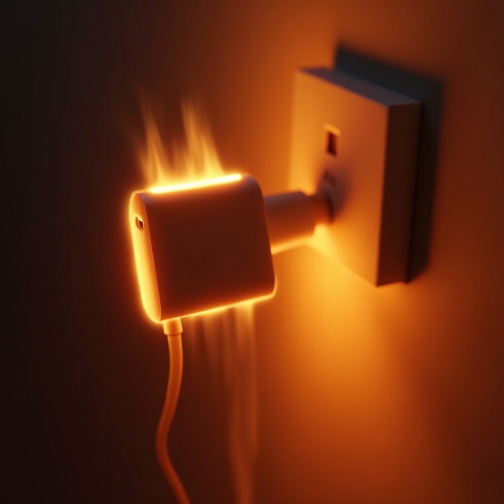 Telefoonoplader is erg heet